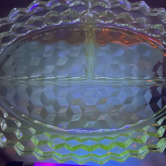 FOSTORIA American UV tested authentic.3 Part Divided Relish/Snack/Olive/Nut Dish - Picture 2 of 13